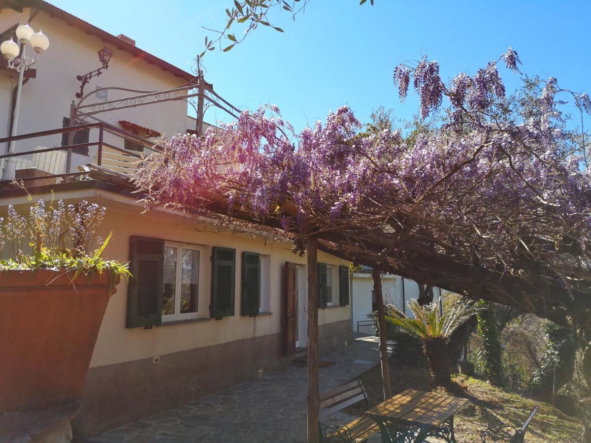 Villa La Vivagna - Casa Vista Mare Tra Gli Ulivi Leivi Exterior foto