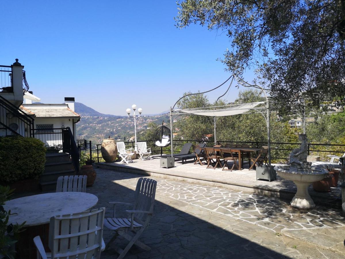 Villa La Vivagna - Casa Vista Mare Tra Gli Ulivi Leivi Exterior foto